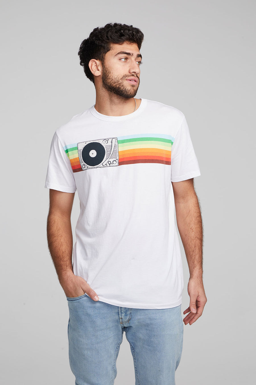 Turntable Rainbow Crew Neck Tee MENS chaserbrand