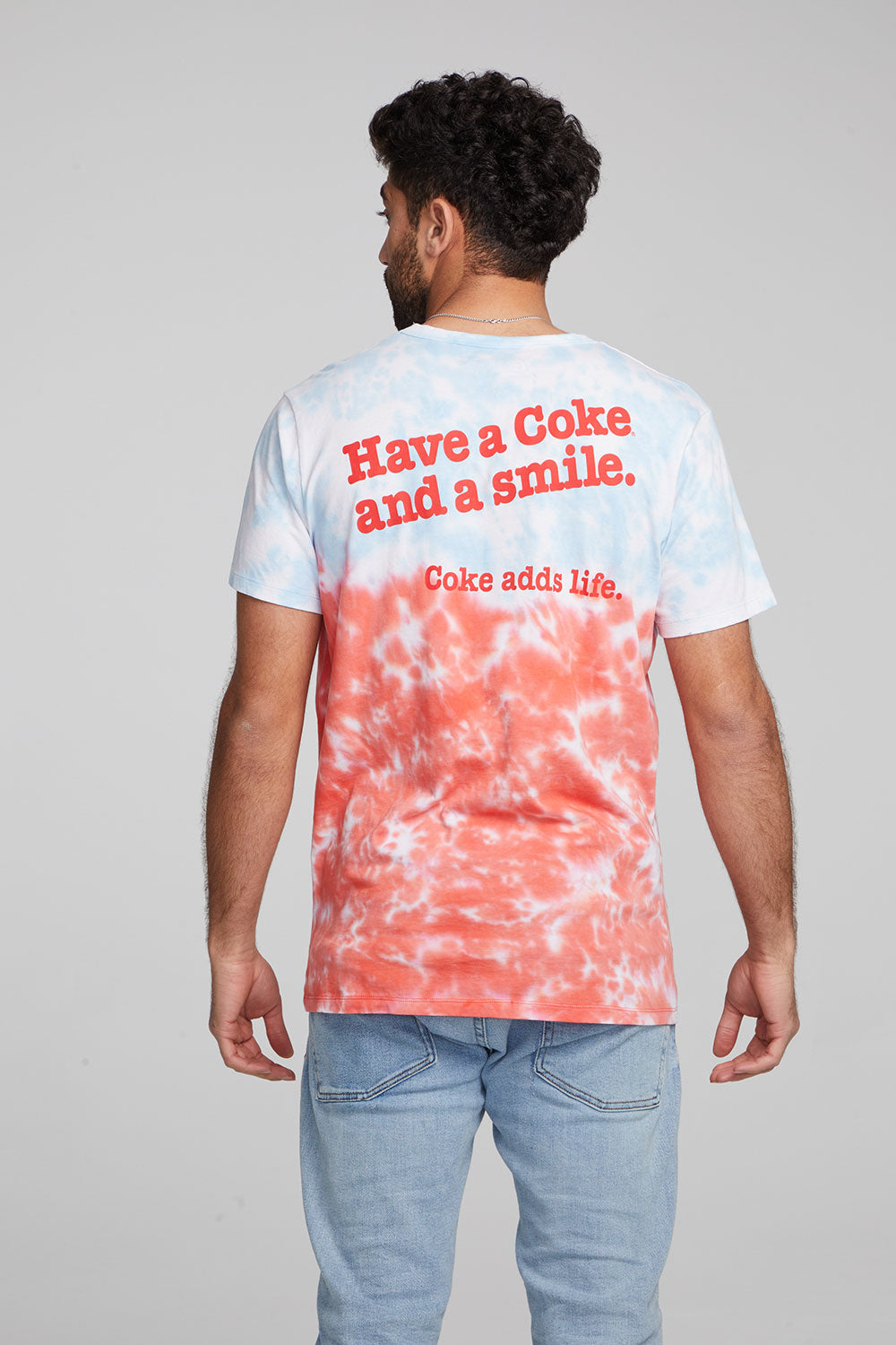 Coca-Cola Tie Dye Smile Crew Neck Tee MENS chaserbrand