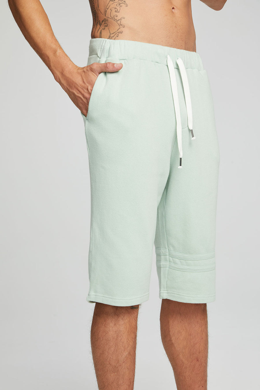 Shorts with Strappings - Subtle Green MENS chaserbrand