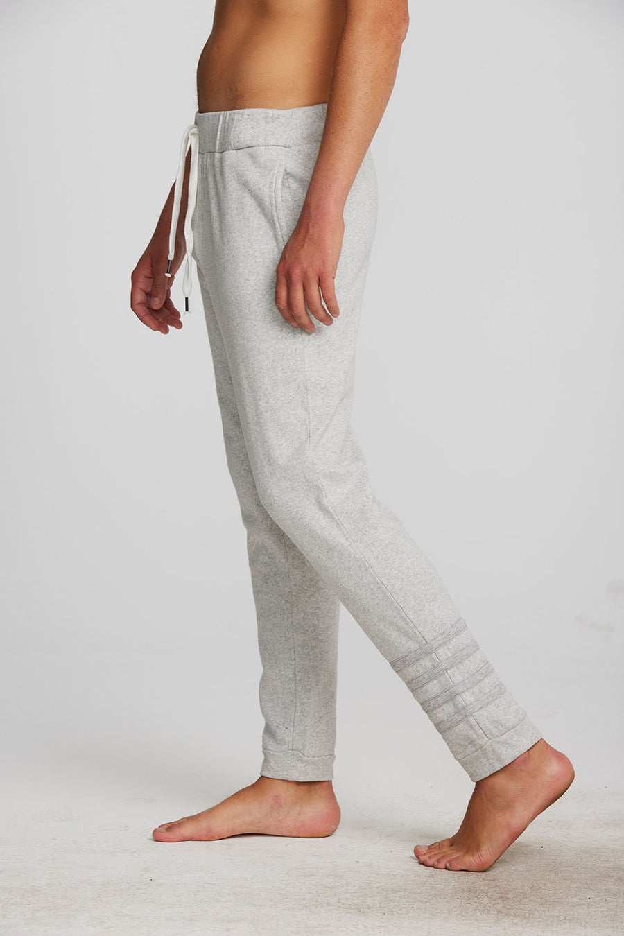 Cotton Fleece Drawstring Jogger with Contrast Strappings Mens chaserbrand