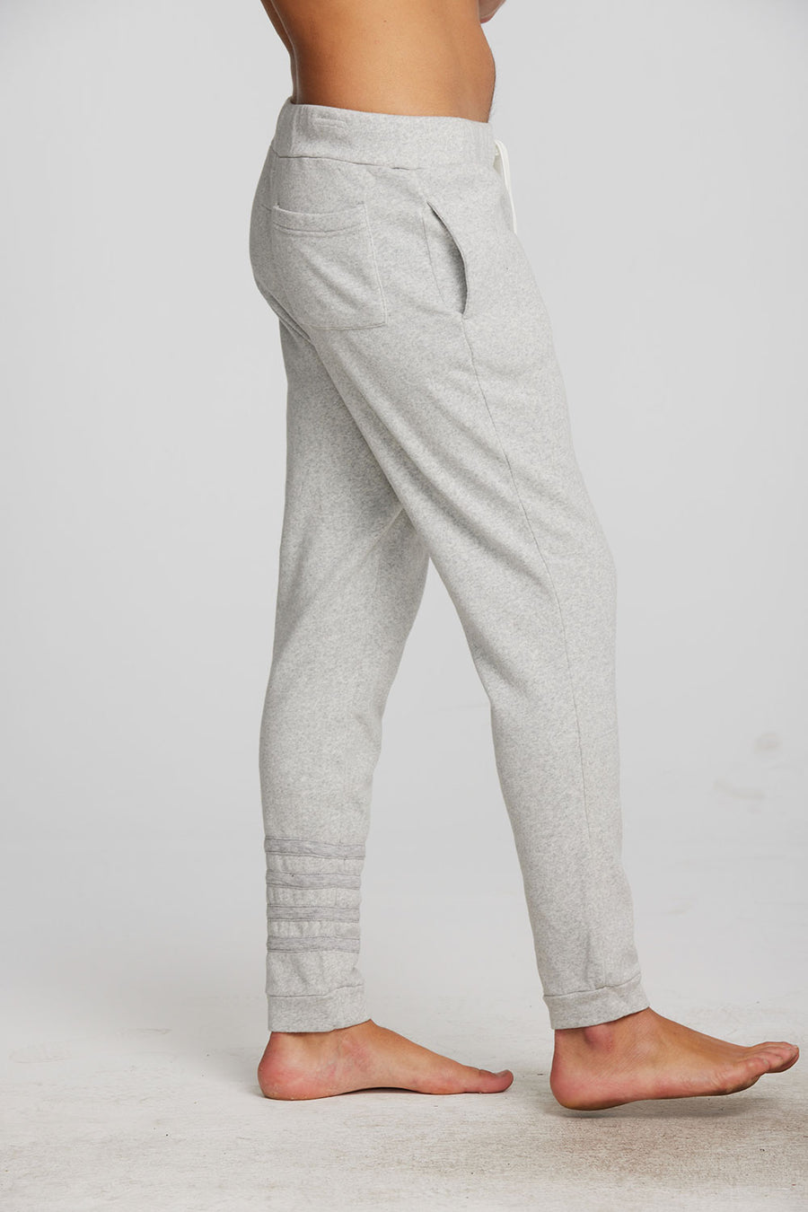 Cotton Fleece Drawstring Jogger with Contrast Strappings Mens chaserbrand
