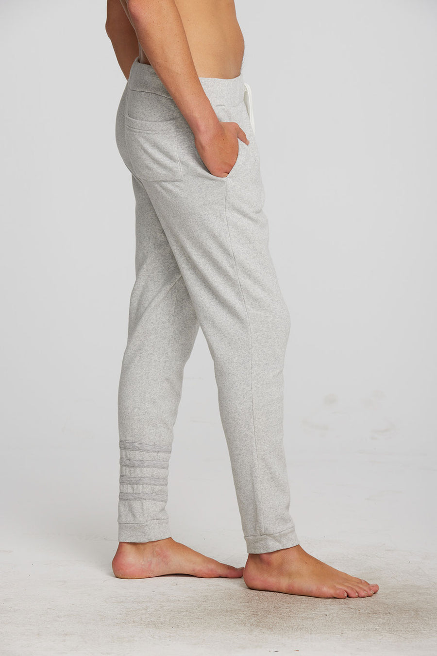 Cotton Fleece Drawstring Jogger with Contrast Strappings Mens chaserbrand