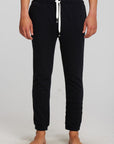 Cotton Fleece Drawstring Jogger with Contrast Strappings Mens chaserbrand