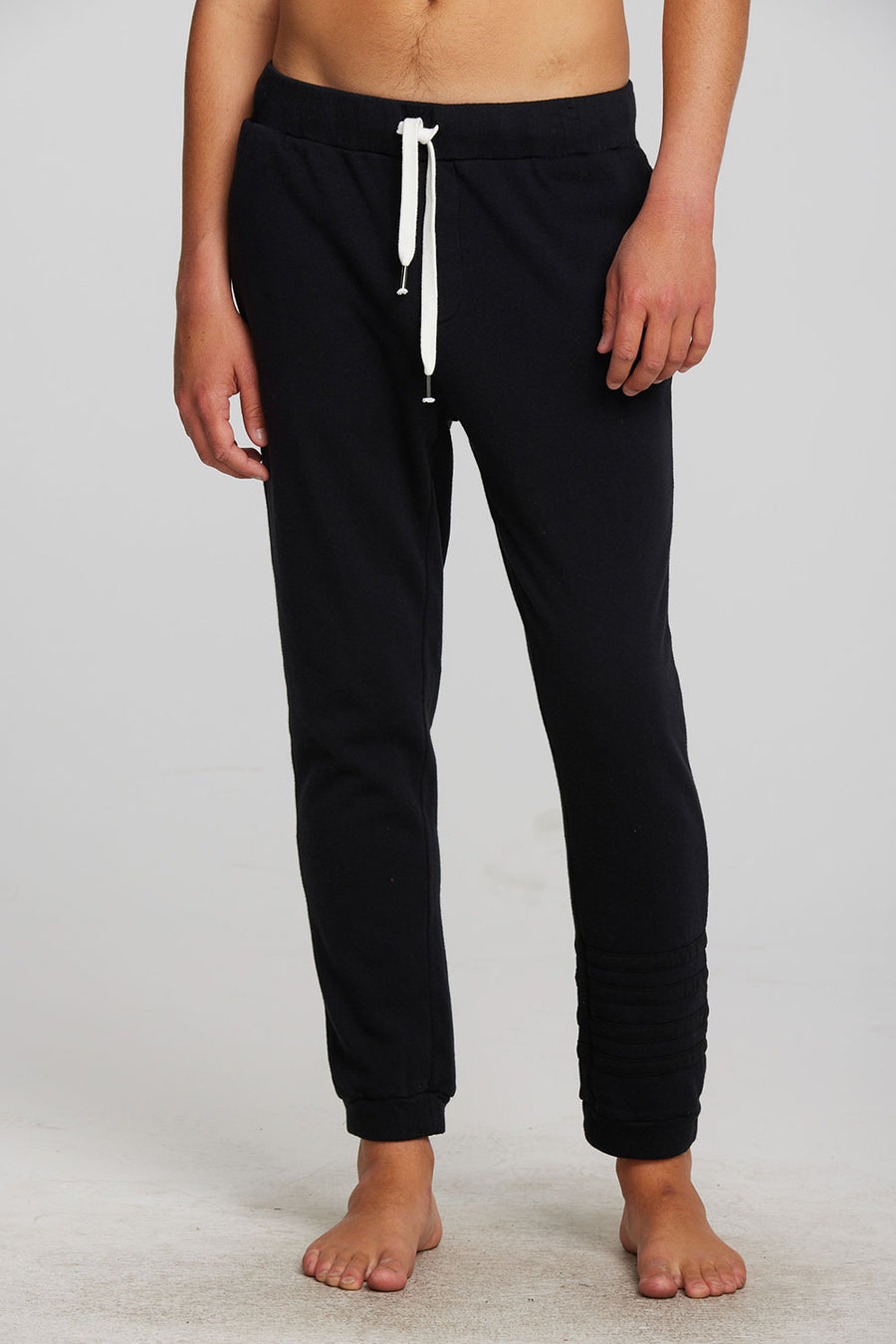 Cotton Fleece Drawstring Jogger with Contrast Strappings Mens chaserbrand