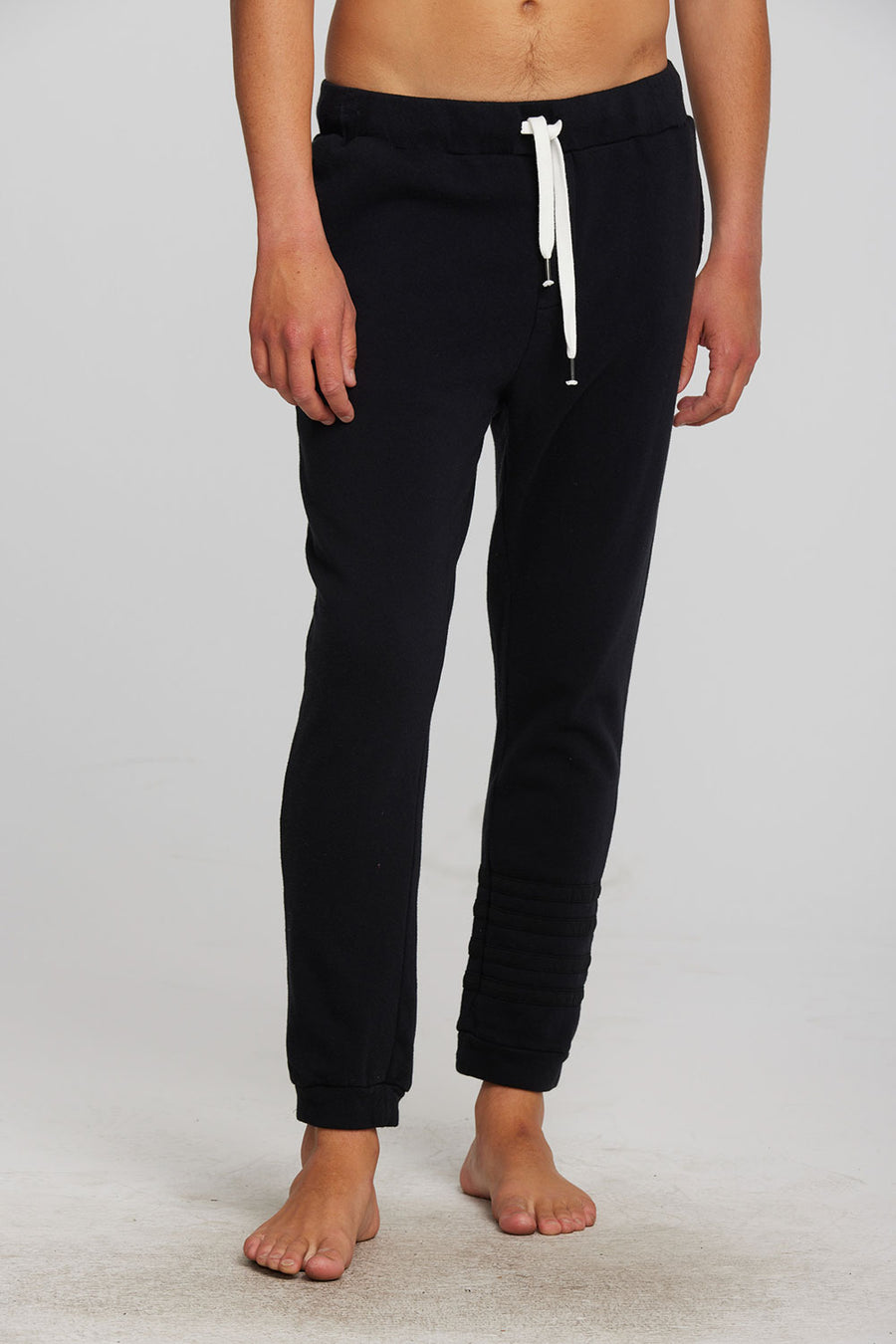 Cotton Fleece Drawstring Jogger with Contrast Strappings Mens chaserbrand