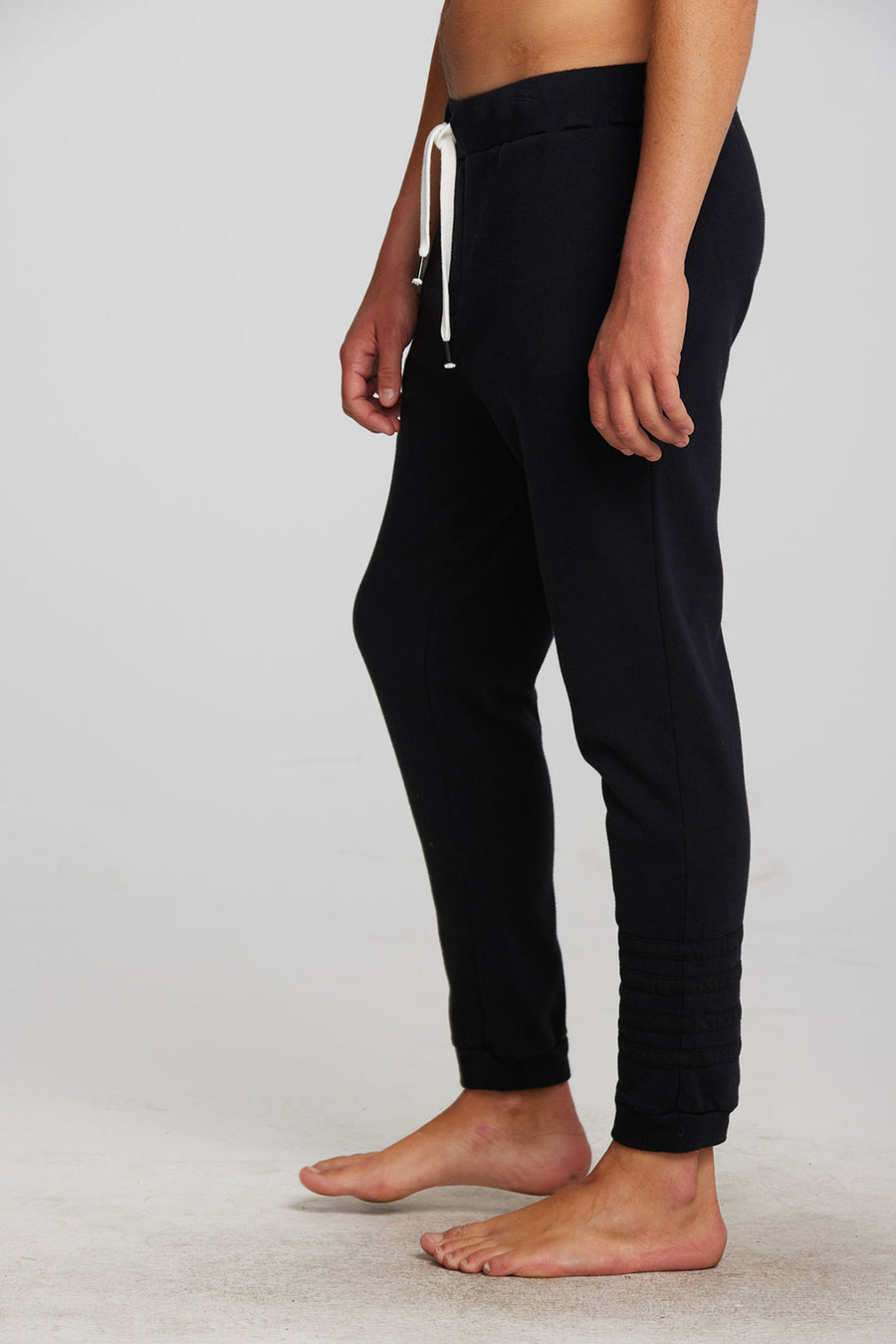Cotton Fleece Drawstring Jogger with Contrast Strappings Mens chaserbrand
