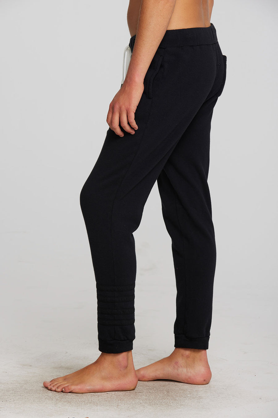Cotton Fleece Drawstring Jogger with Contrast Strappings Mens chaserbrand