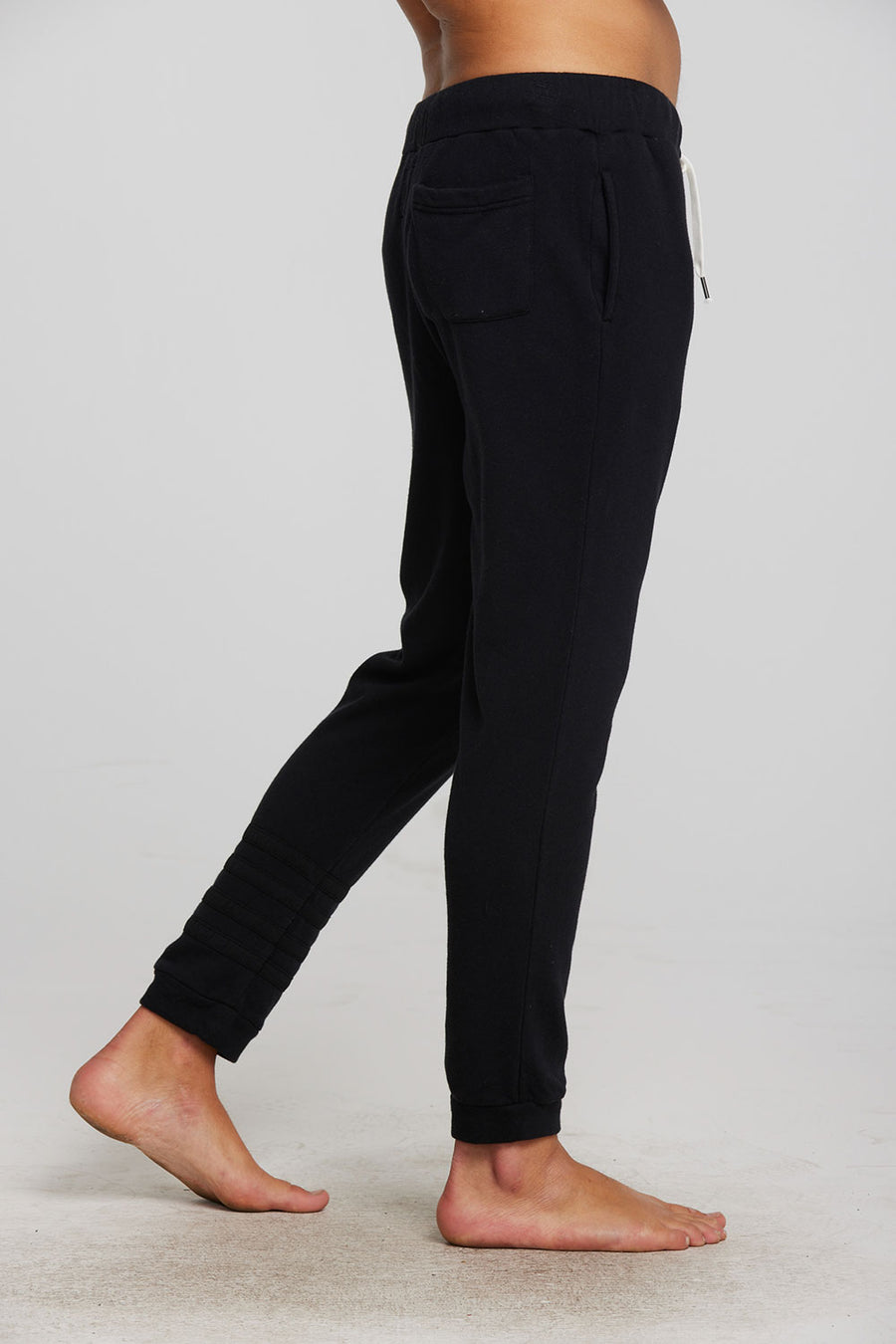 Cotton Fleece Drawstring Jogger with Contrast Strappings Mens chaserbrand