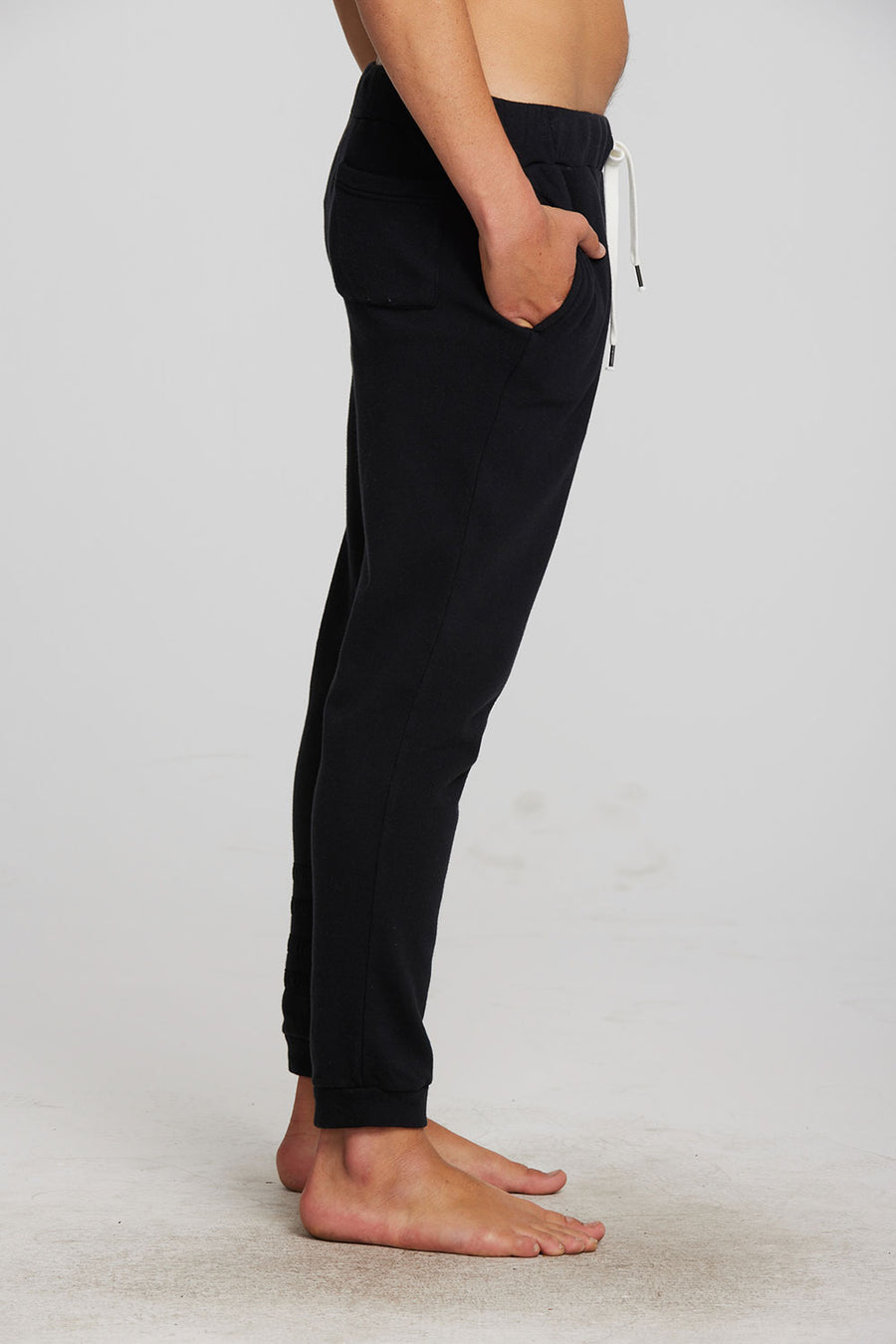 Cotton Fleece Drawstring Jogger with Contrast Strappings Mens chaserbrand
