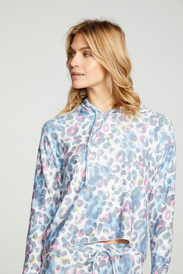 Painterly Leopard Hoodie WOMENS - chaserbrand