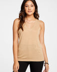 Linen Jersey V Neck Muscle Tank WOMENS - chaserbrand