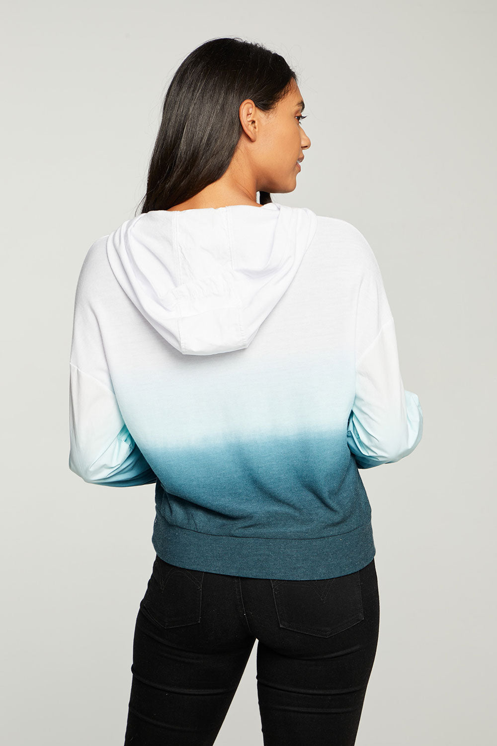RPET Cozy Knit Mixed Poplin Blouson Sleeve Pullover WOMENS - chaserbrand