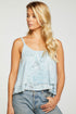 Slub Jersey Cropped Flouncy Double Scoop Cami WOMENS - chaserbrand