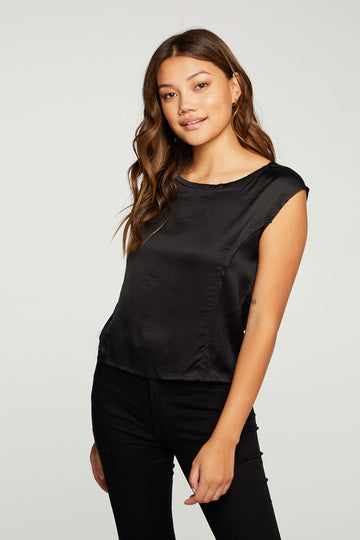 Stretch Silky Basics Cropped Boxy Muscle WOMENS - chaserbrand