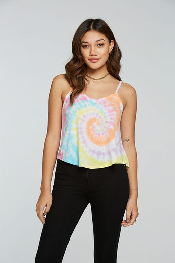 rPET Vintage Jersey Flouncy Double V Cami WOMENS - chaserbrand