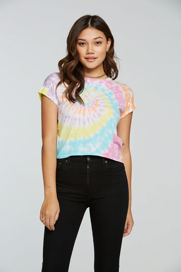 rPET Vintage Jersey Drop Shoulder Rolled Short Sleeve Tee WOMENS - chaserbrand