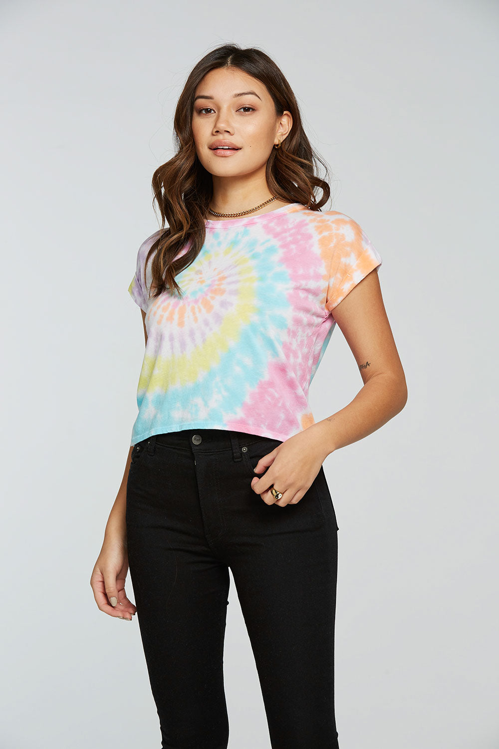 rPET Vintage Jersey Drop Shoulder Rolled Short Sleeve Tee WOMENS - chaserbrand