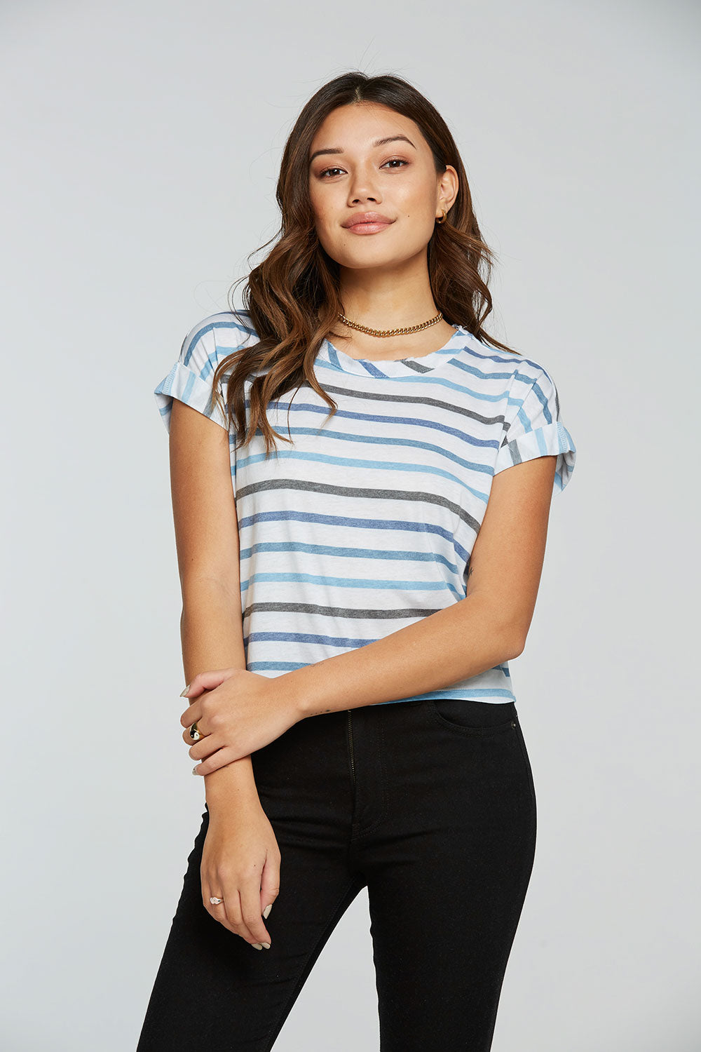 rPET Vintage Jersey Drop Shoulder Rolled Short Sleeve Tee WOMENS - chaserbrand