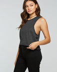Triblend Jersey Cropped Dropped Armhole Hi Lo Racerback Tank WOMENS - chaserbrand