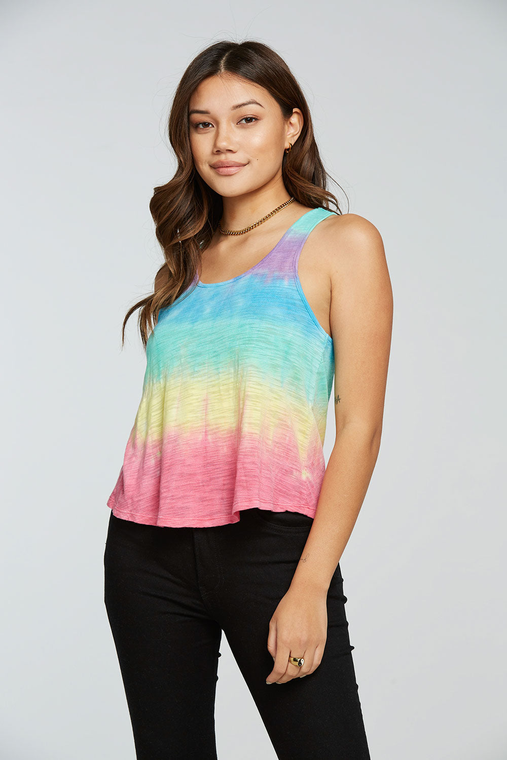 Slub Jersey Flouncy Racerback Tank WOMENS - chaserbrand