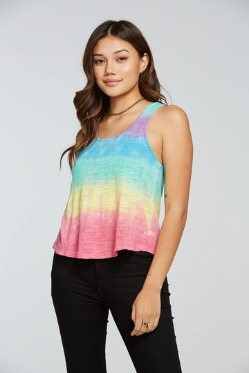Slub Jersey Flouncy Racerback Tank WOMENS - chaserbrand