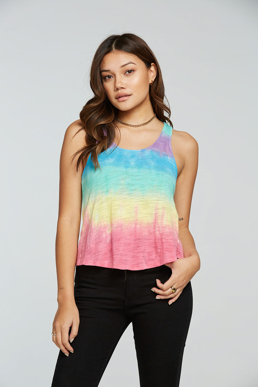 Slub Jersey Flouncy Racerback Tank WOMENS - chaserbrand