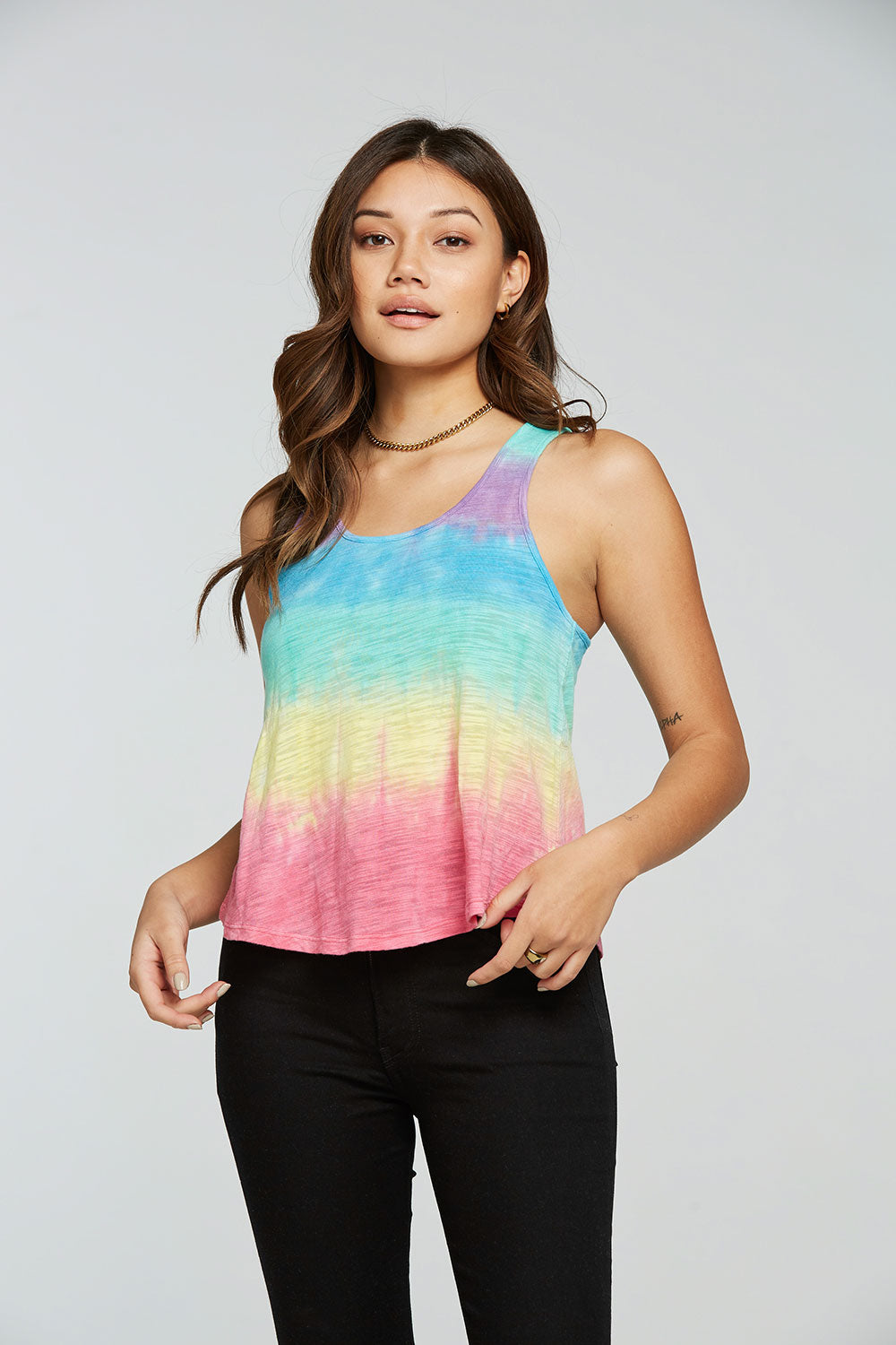 Slub Jersey Flouncy Racerback Tank WOMENS - chaserbrand