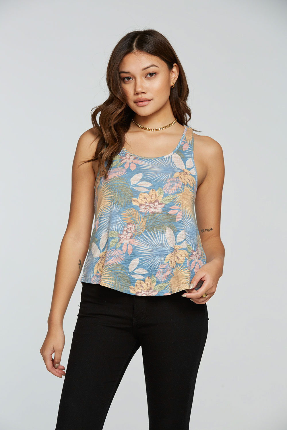 Slub Jersey Flouncy Racerback Tank WOMENS - chaserbrand