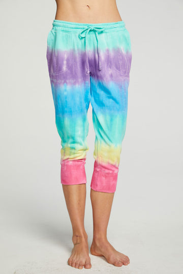 Slub French Terry Cropped Extended Cuff Jogger WOMENS - chaserbrand