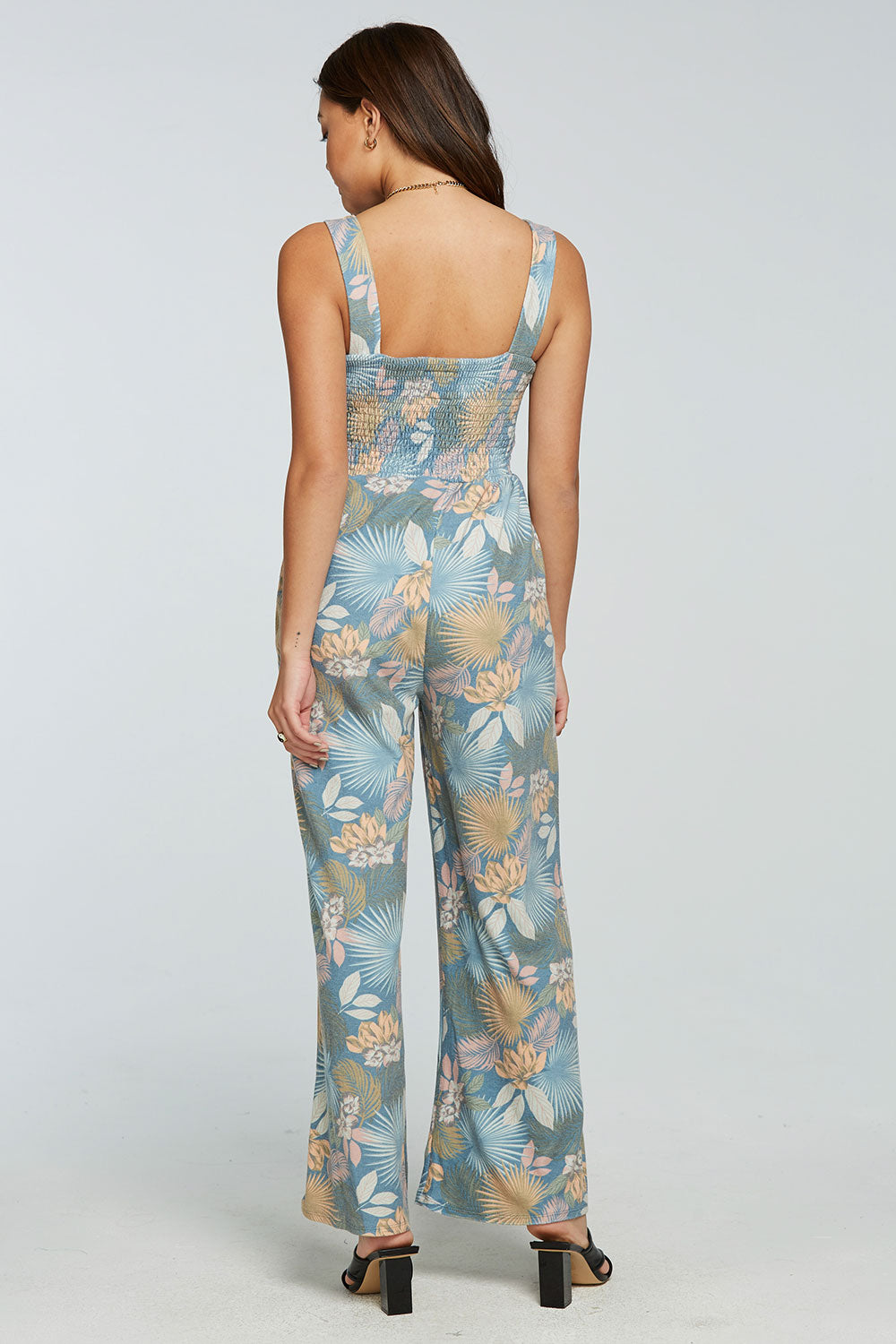 Terry Cloth Smocked Wide Leg Jumpsuit WOMENS - chaserbrand