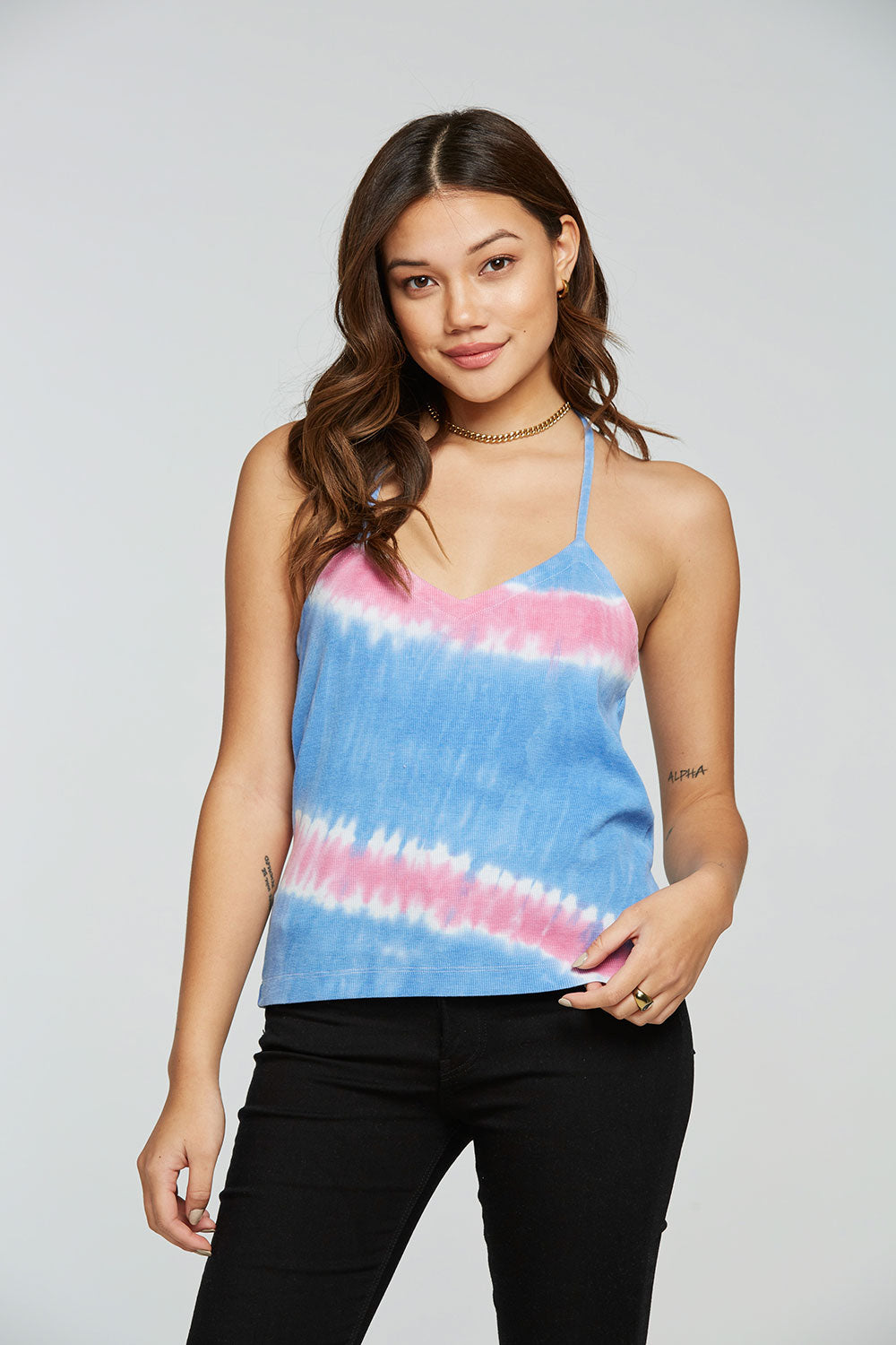 Vintage Rib Cropped T Back Cami WOMENS - chaserbrand