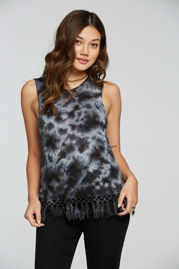 Cloud Jersey Crochet Trim Muscle Tank WOMENS - chaserbrand