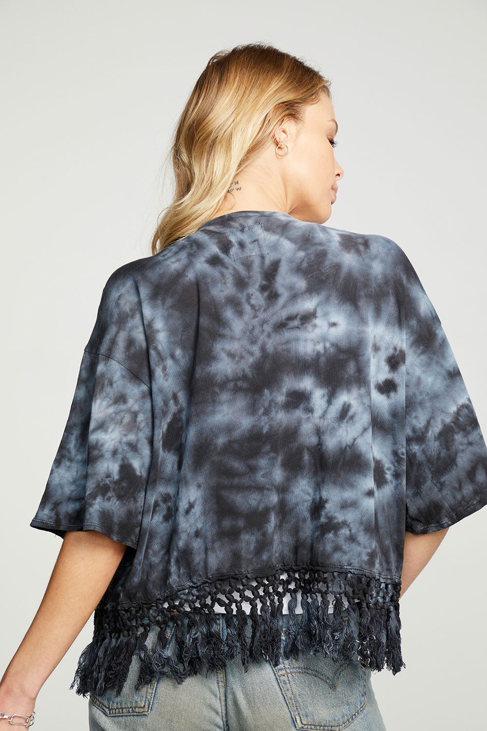 Cloud Jersey Crochet Trim Short Sleeve Kimono WOMENS - chaserbrand