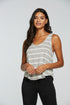 Linen Jersey Flouncy Double Scoop Tank WOMENS - chaserbrand