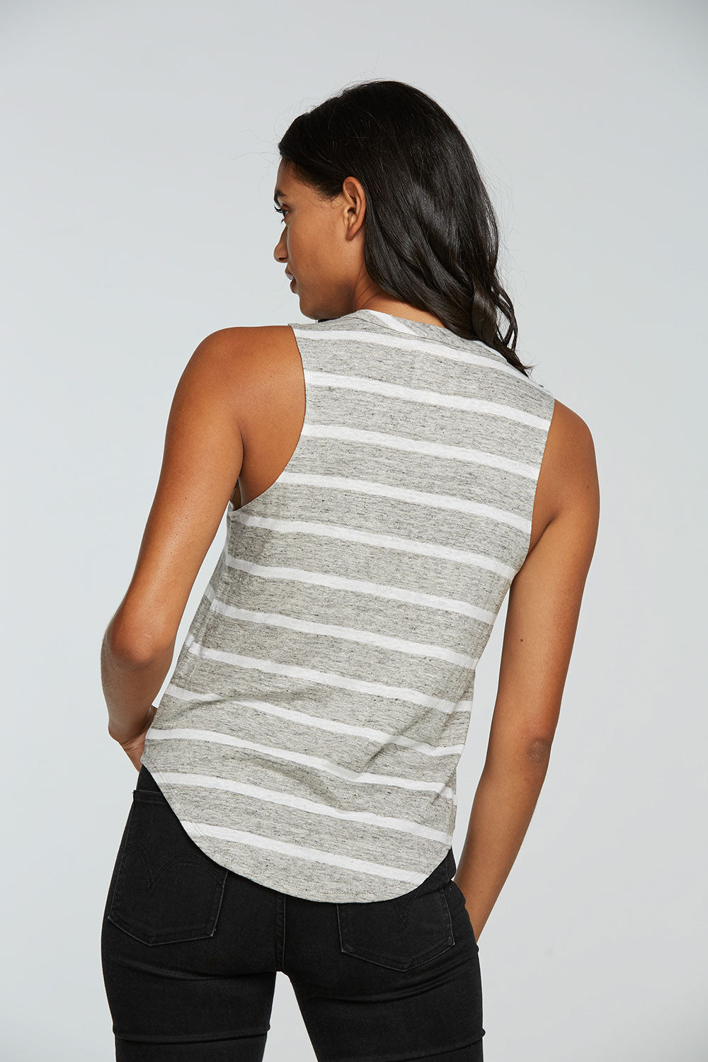 Linen Jersey Shirttail Muscle WOMENS - chaserbrand