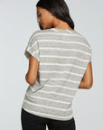 Linen Jersey Rolled Short Sleeve Hi Lo Pocket Tee WOMENS - chaserbrand