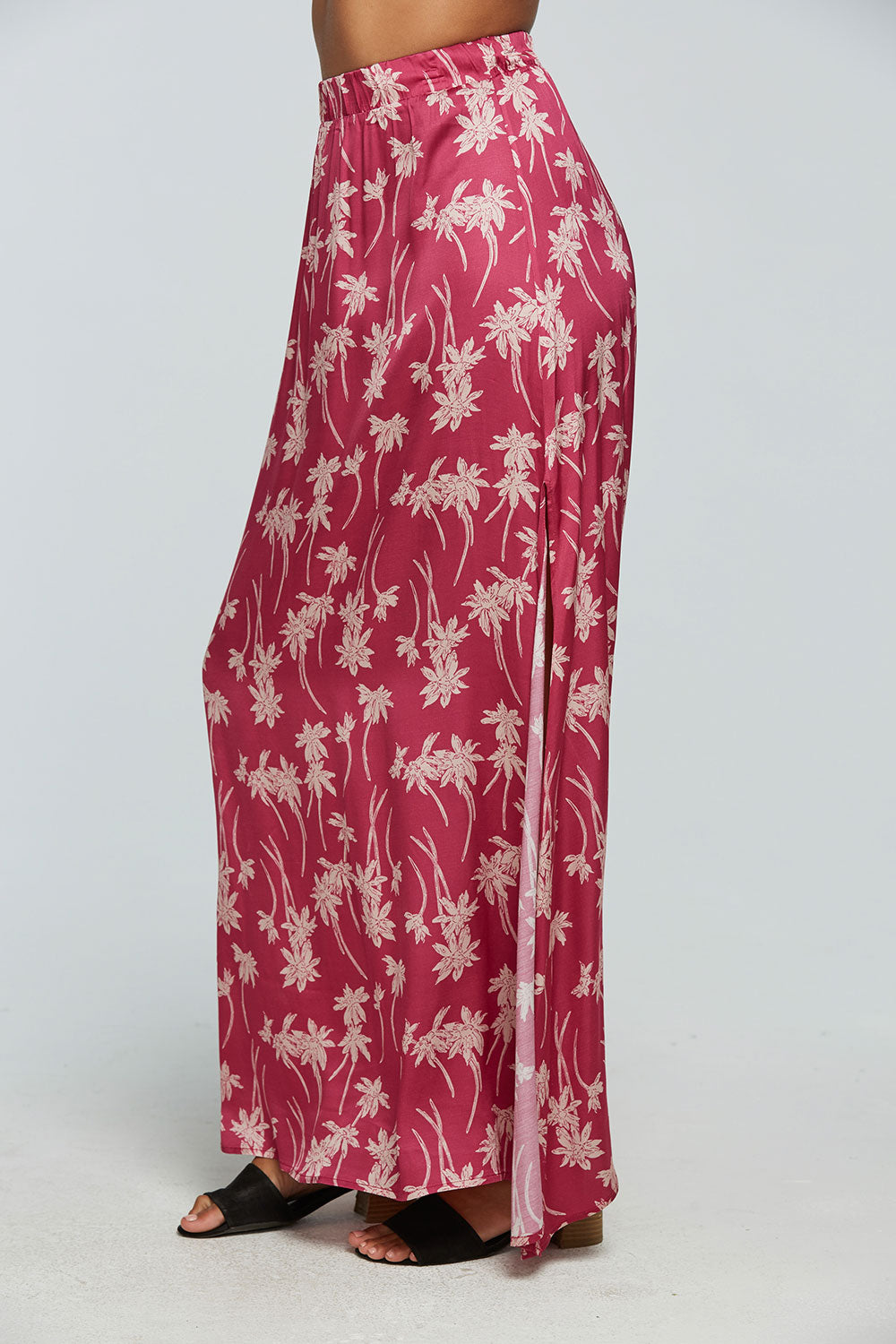 Stretch Silky Basics Side Slit Maxi Skirt WOMENS - chaserbrand