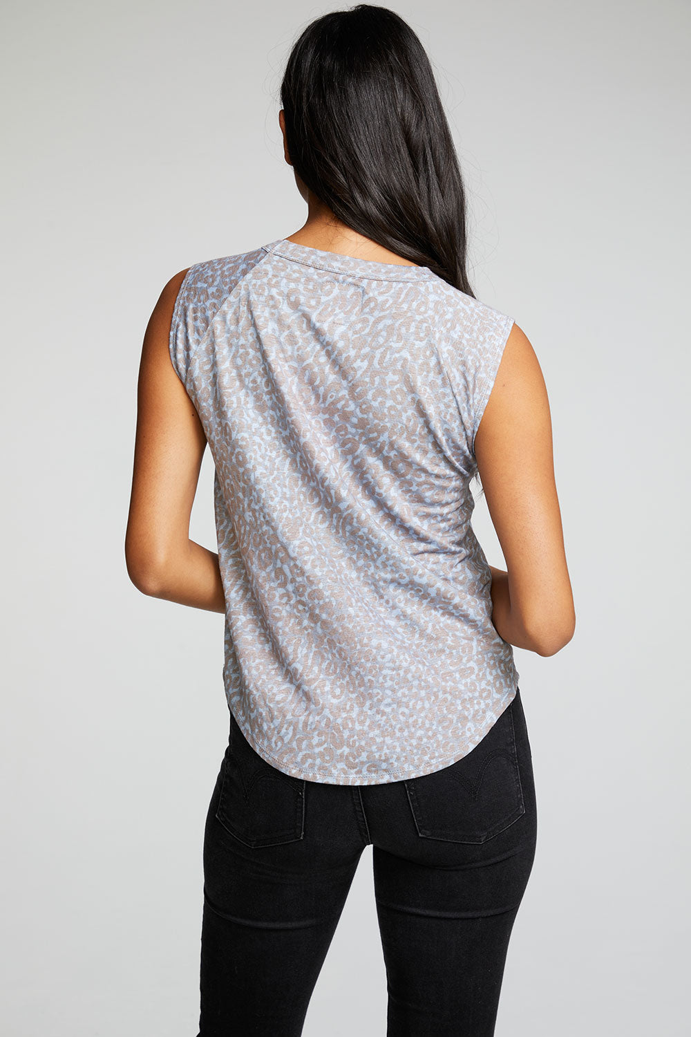 Linen Jersey Cap Sleeve Raglan Shirttail Muscle Tee WOMENS - chaserbrand