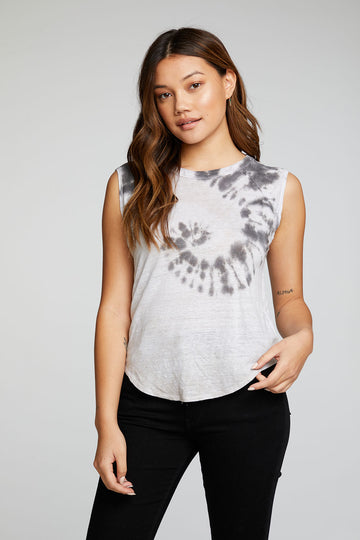 Linen Jersey Cap Sleeve Raglan Shirttail Muscle Tee WOMENS - chaserbrand
