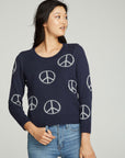 Cotton Blend Intarsia Sweater WOMENS chaserbrand