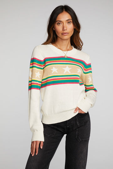 Star Stripe Sweater Womens chaserbrand