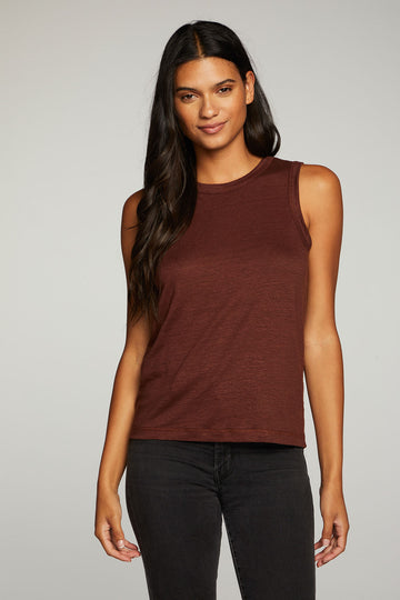 Linen Jersey Muscle Tank WOMENS - chaserbrand