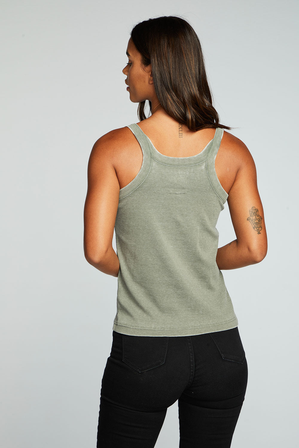 Recycled Vintage Rib Snap Front Tank WOMENS chaserbrand