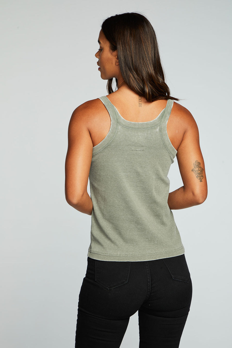 Recycled Vintage Rib Snap Front Tank WOMENS chaserbrand