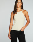 Recycled Cozy Rib Square Neck Halter Cami WOMENS chaserbrand