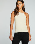 Recycled Cozy Rib Square Neck Halter Cami WOMENS chaserbrand