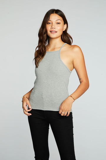 Recycled Cozy Rib Square Neck Halter Cami WOMENS chaserbrand