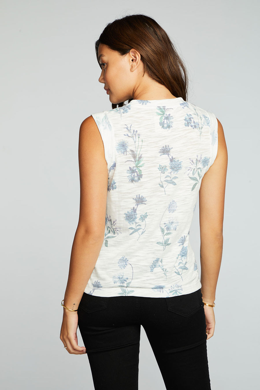 Slub Jersey Rolled Armhole Muscle Tank WOMENS chaserbrand