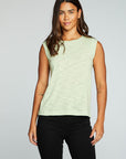 Slub Jersey Rolled Armhole Muscle Tank WOMENS chaserbrand