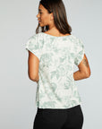 Gauze Jersey Short Sleeve Shirred Raglan Lake Top WOMENS chaserbrand
